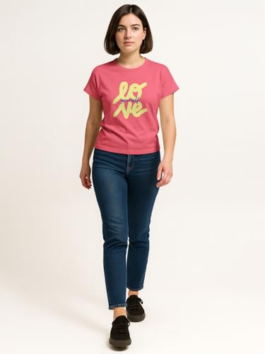Image of HELLCAT Mulitcolor Trendy Printed Body Fit T-Shirt for Women | Pack of 1 T-Shirt