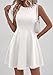 PRETTYGARDEN Cocktail Dresses for Women Summer 2026 Elegant Classy Spring A Line Sleeveless Mini Short Party Dress Pockets (White,Small)