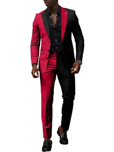 trajes para hombre elegantes Colorblock Suit Set