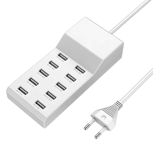 Chargeur USB multiple, 10 ports, chargeur rapide, adaptateur secteur PD 3.0, station de charge USB, plusieurs appareils