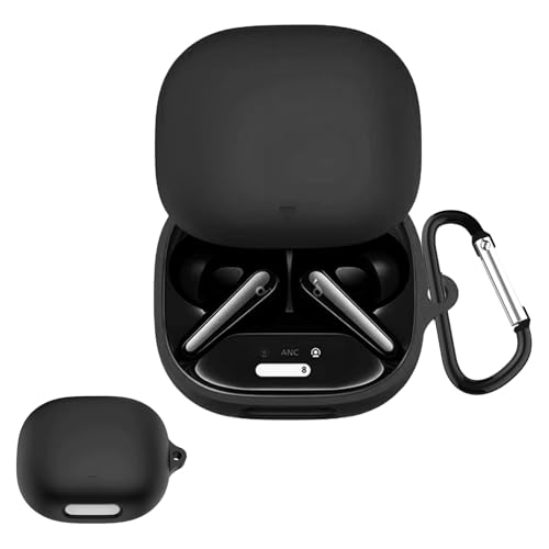[2026�V�o��]KANOYO For Soundcore Liberty 4 Pro��p �V���R�[���P�[�X �ی�J�o�[ �S�ʕی� �w��h�~ ���h�~ ����h�~ �ϏՌ��A�y�ʃR���p�N�g ���������܂܏[�d�\ �J���r�i�t���i�u���b�N�j