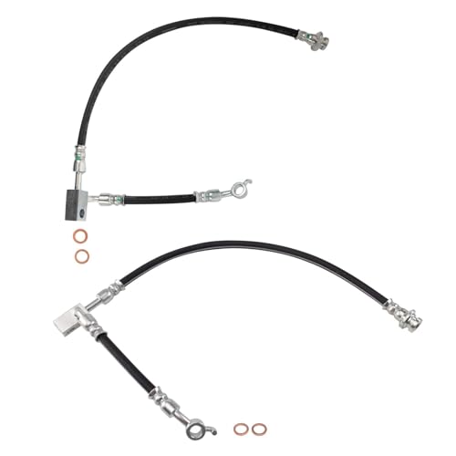 TRQ Front Brake Hose Set Compatible with 2008-2010 INFINITI QX56