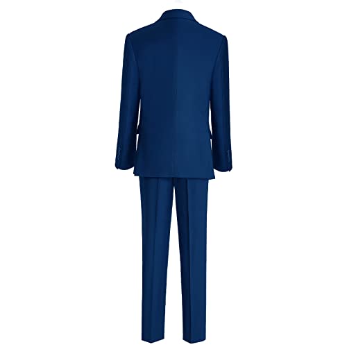 Happyplanet Boys Suit Set Of 2 Pieces, Kids Formal Blue Suit Jacket And Suit Pants #TOP2