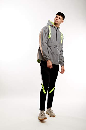 Image of SCREENSHOT Mens Streetwear Windbreaker Jacket - Lightweight Graphic Hoodie, Graffiti Hip Hop Urban Fashion Pullover Top