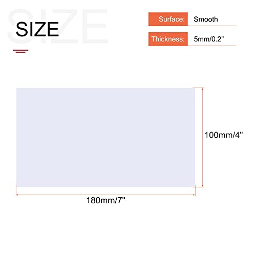 Image of MECCANIXITY White ABS Plastic Sheet 7x4x0.2inch for Building Model, DIY Crafts, Panel, Pack of 2