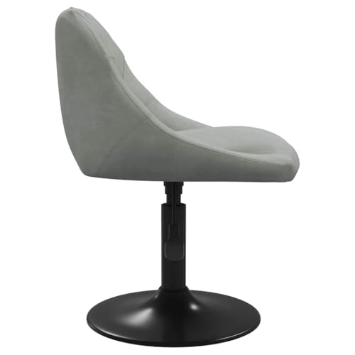 Chaise de bar moderne velours gris design chic et structure noire - 6