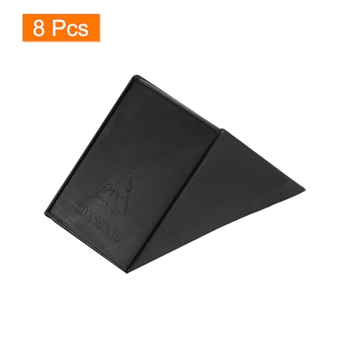 Image of uxcell 8Pcs Plastic Corner Protectors 36x66mm Right Angle Shape Glass Corner Guards Cushion for Corner Protection of Glass, Mirror, Tile, Black