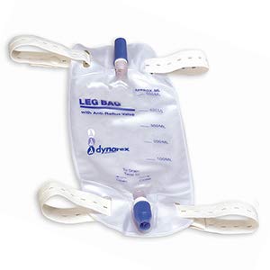 Urinary Leg Bag with Anti-Reflux Valve 600ml (20 Ounce) – Value 3-Pack