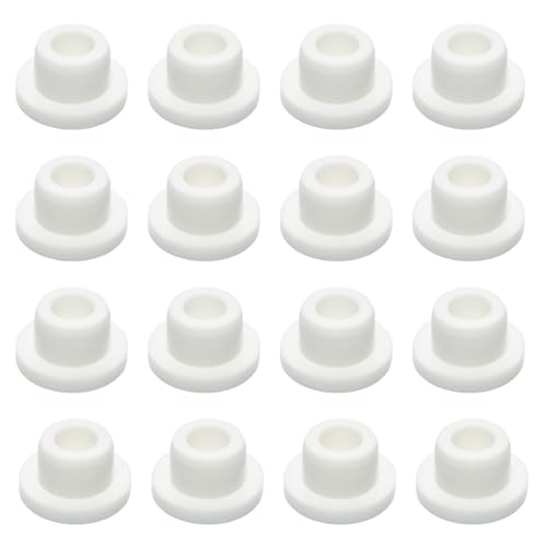 Image of 16 PCS Silicone Rubber Plug,White Hole Plug,Waterproof Plug Tube Plugs Hole Plug,Flexible Hole Plug Cover Fit for 0.87 inch /22mm