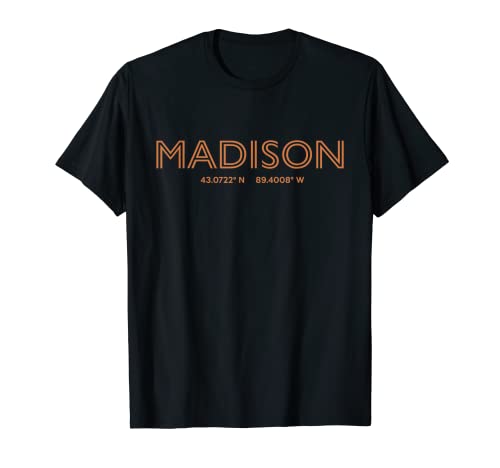 Coordenadas de USA City - US Madison Camiseta
