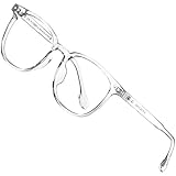 SIPLION Blaulichtfilter Brille Damen Herren ohne sehstärke Blockieren Blaulicht Gaming brille Computerbrille BL7555 Clear+white