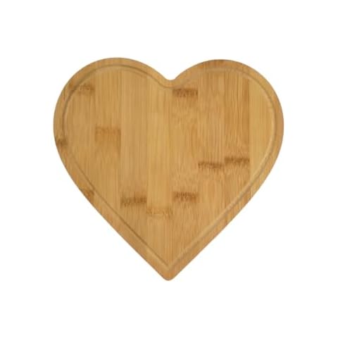 (Set of 12) Heart Shape 8-Inch Bulk Plain Bamboo Mini Cutting Boards with Juice Groove, Serving Tray, Small Wood Charcuterie Platter for Customized Engraving Gift, Special Event, Home Deco, Wall Art Cover