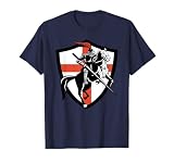 Esta camiseta de caballero representa a un caballero jousting en su caballo.