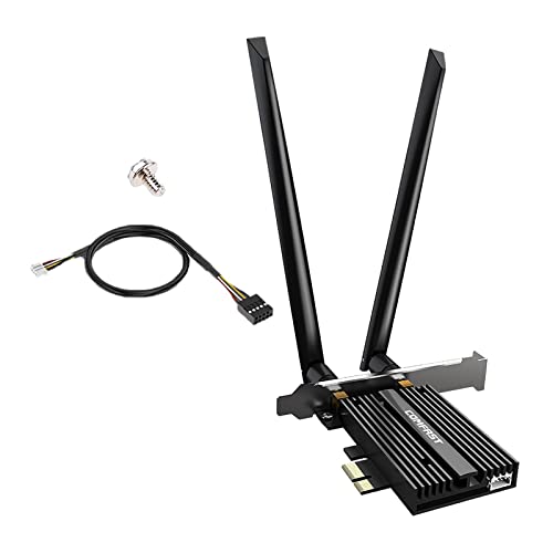 Tarjeta de Red PCIe AX210 Adaptador de Red Inalámbrico de Doble Antena para Pc de Sobremesa