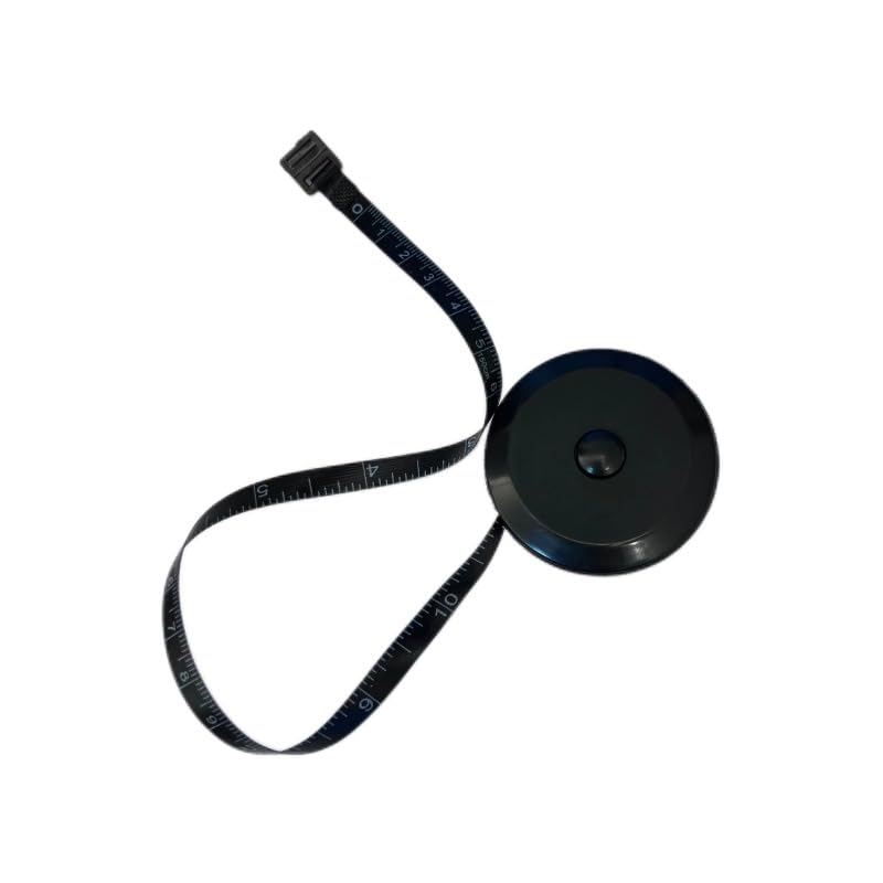 150 cm Mini Meter Maßband Schneider Lineal Schlüsselanhänger Maßband Kleidung Größe Maßband Tragbare Nähwerkzeuge Zubehör(Black)