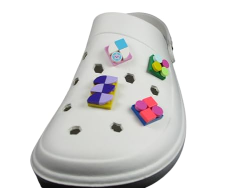 Handmade Croc Clog Shoe Decorative Charms made from Building Bricks, Interchangeable Fun! Compatible with Lego Bricks and Dots