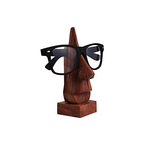 WhopperIndia Handmade Wooden Spectacle Holder Eye wear Retainer Holder Home Desk Decor 6 Inch Cover