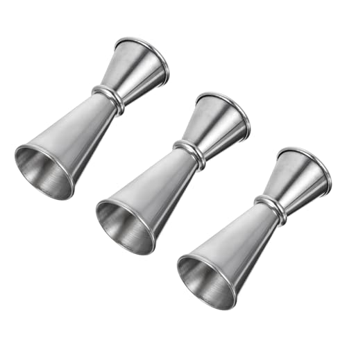 Cabilock 3Pcs Stainless Steel Double Jigger Measuring Cups Bartending Tools for Professional and Home Use for Cocktails and Mixed Drinks