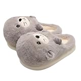 ZNEL Bonitas Cómodas Y Cálidas Suaves De Felpa Pantuflas De Foca León Marino Plataforma Antideslizante Zapatos para Adultos(38/39 EU, Sea Lion)