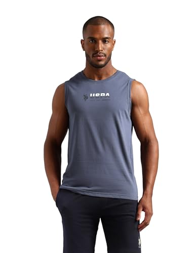 Image of U.S. Polo ASSN. Mens OEV06 Brand Print Comfort Fit Gym Vest