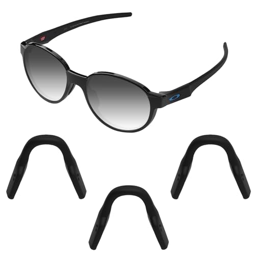 Acefrog Almohadillas de nariz mejoradas para Oakley Metalink OX8153, Miter OX8154, Cogswell OX8157, Activate Eyeglass Push-in Nose Piece, 3 Piezas Negro, Talla única