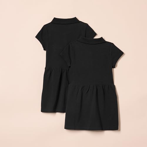 Amazon Essentials Girls and Toddlers' Short-Sleeve Pique Polo Dress, Multipacks3