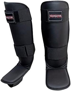 Young Star Youth Shin Pads | MMA Training Gear Pad | Great for Muay Thai, BJJ, Jiu Jitsu, Judo, Boxing and Mix Martial Arts