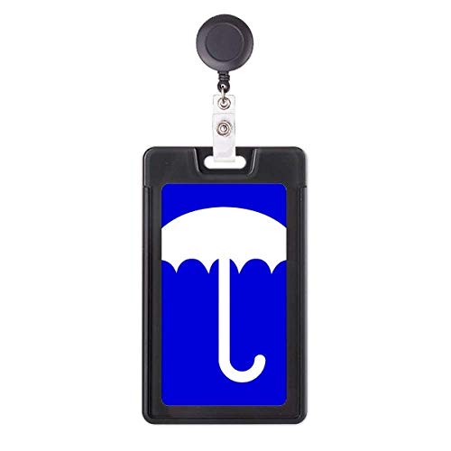 Porte-badge rétractable bleu pluie carré avec enrouleur de carte d'identification