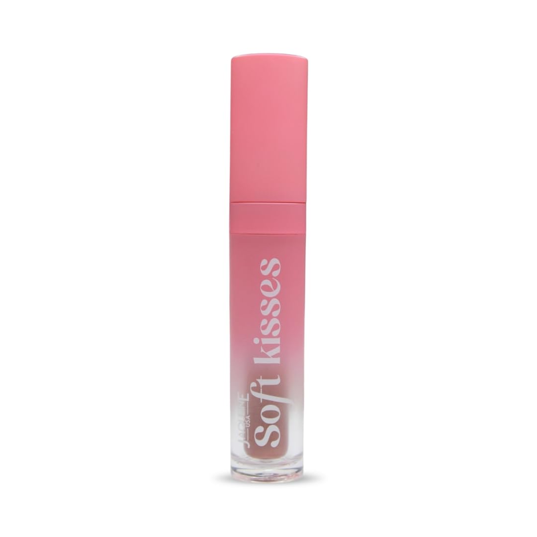 JAQULINE USA Soft Kisses Matte Finish Lipstick | Long-Lasting Color | Silky-Smooth Texture | Enriched with Vitamin E & Hyaluronic Acid - Latte Love 07, 4.2 ml
