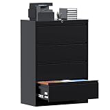 Aobabo Metal Lateral File Cabinet with Lock,Large Deep Drawer with Adjustable File Bars for Office,H
