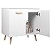 Produktbild EUGAD Waschbeckenunterschrank Unterschrank Badezimmerschrank Waschtisch Badschrank Beistellschrank mit 2 Türe 60 x 40 x 60,5 cm Weiß