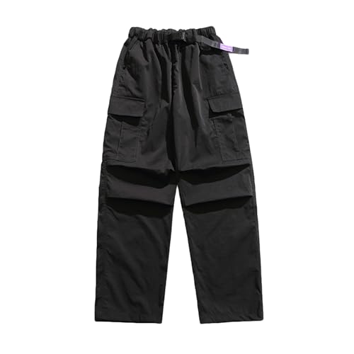 Cargo Pants for Men Baggy Straight Leg Sweatpants Teen Boys Hip Hop Streetwear Fashion Outdoor Parachute Pants Twill