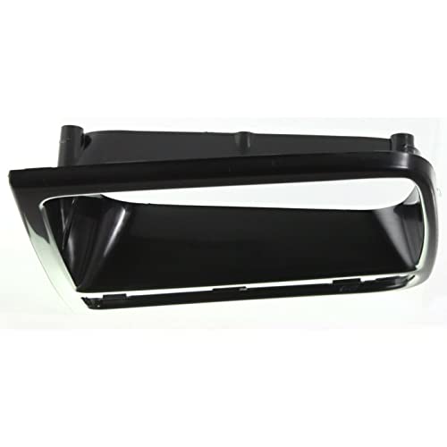 Image of DAT AUTO PARTS Front Left Headlight Door Bezel Fits 1997-2001 Jeep Cherokee | SUV, LH Driver Side Lamp Cover Grille Trim Insert, Black Textured Plastic, CH2512157, 55055137