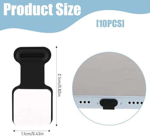 Image of MAK Type C Charging Port Adhesive Dust Protection Caps Dust Plugs Black (6Pc) with Dustproof Net Stickers for Speaker Mesh Combo (10S+10L), Free Forceps, Compatible with Mobile, Tablet (Combo)