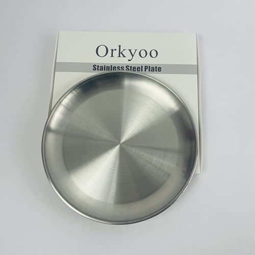 Orkyoo Stainless Steel Pie Pan, Round Baking Pan, for Baking, Storing, and Preparing Food
