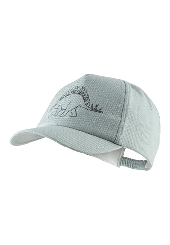 Sterntaler Basecap mit Saurier Stickerei - Jungen Baseball Cap aus Baumwolle mit Wabenstruktur - Sommer Cappy elastisch mit Gummizug - Sportive Baby und Kinder Schirmkappe, steingrün, Größe 51