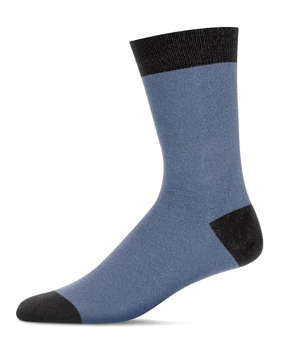 Men's Fancy Heels Cashmere Blend Crew Socks 10-13 / Medium Denim Heather
