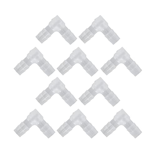 Qcwwy Conector de Púas para Manguera de Codo de Plástico de 10 Piezas, Adaptador de Junta de Púas de 90 Grados, Unión en Forma de L de 6mm para Accesorio de Manguera de Acuario (8mm)