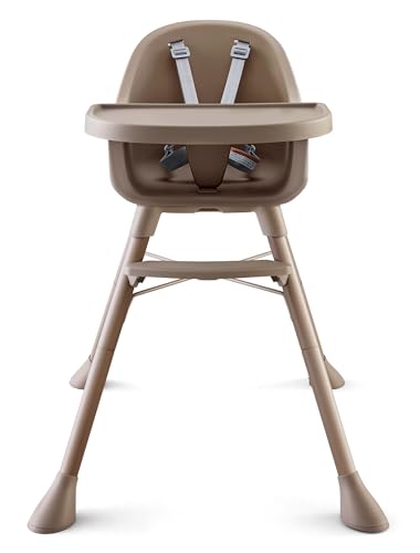 Image of HARPPA Caspio Lite High Chair, 4-in-1 Baby Feeding Chair with Footrest | Wipeable High Chairs for Babies and Toddlers, Wide Stable Base, Reinforced X-Bracket, Adjustable Double Tray, Posture Support