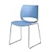 JIY-Stuhl Plastikowy taboret na krzesło wyjściowe oparcie restauracji czas wolny kreatywna osobowość krzesła do jadalni (kolor : niebieski)
