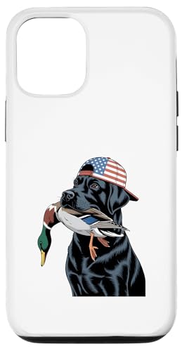 Local Boy Black Lab Hunting Dog Marsh Scene Sunset Vintage X}zP[X iPhone 12/12 Pro p