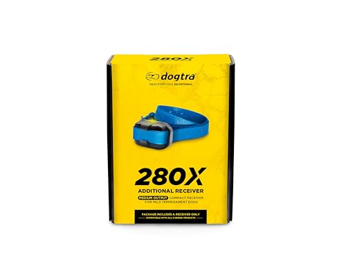 Image of Dogtra 280X E-Collar Additional Receiver 10 lbs+, 1 /2 Mile Range, LED Light, 100 Levels of Precise Control for Stubborn Dogs, Waterproof, Boost for Quick Recall, Vibration, Safety Lock & Tone