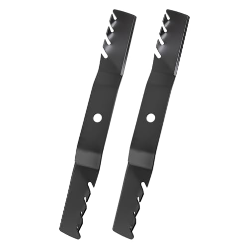 Keycci M170642 Blades Compatible with John Dee re X350 X330 X354 X370 X380 Z335E Z335M Z345M Z345R Fit for John Dee re 42 Inch Deck Mower 2 Pack (UC22008 Blades- Toothed)