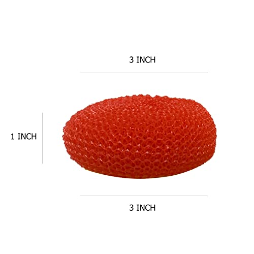 Image of 24 Shabbat Sponges Non Absorbent Plastic Mesh Scourer Assorted Colors for Dishes Non Scratch for Non Stick and Coated Cookware