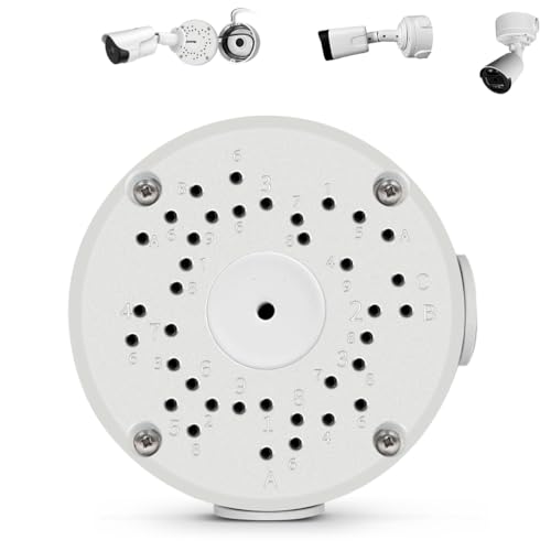 【Only Compatible with Bullet Cameras】 Universal Bullet Security Camera Mount Bracket Hide Cable, Metal Electric Enclosure, Waterproof Outdoor Camera Cover, Base Junction Box for CCTV Cams (1 Pack)