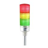 XVGB3T Stack Signal Light, 3-Color Flashing Tower Indicator, 24V Industrial Warning Light for CNC and Automation