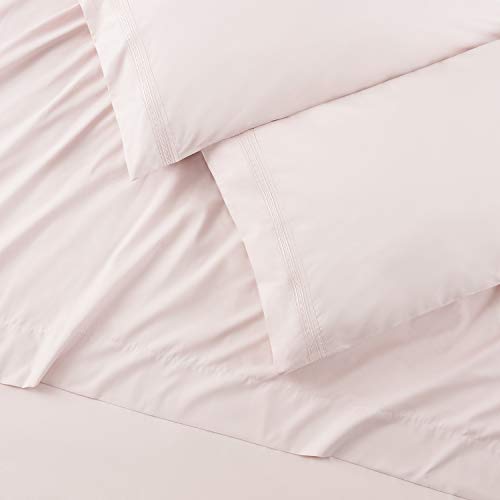 Chanasya Ultra Soft Blush Pink Queen Bed Sheets Set 4-Piece - Percale Microfiber Hypoallergenic - Fitted Sheet Flat Sheet And Pillow Cases - Deep Pocket Breathable Wrinkle Resistant (Queen) Tan Pink #TOP6