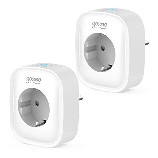 Gosund Enchufe Inteligente, Enchufe Wifi de 16A 3680W con Monitor de Energía, Compatible con Alexa y Google Home, Enchufe Alexa para Controlar su Dispositivo por Teléfono y Temporizador, 2 Packs