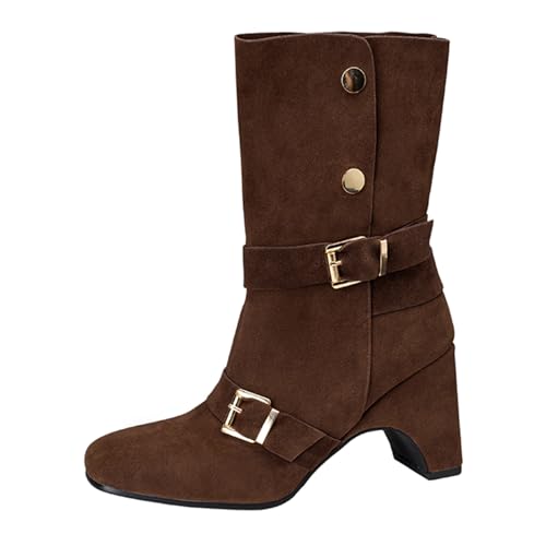Bottes mi-mollet bout rond pour style daily et marche urbaine confortable
