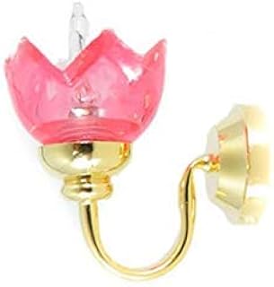 Melody Jane Dollhouse Wall Light Cranberry Lilly Shade Up Pink 12V Lamp Electric Lighting